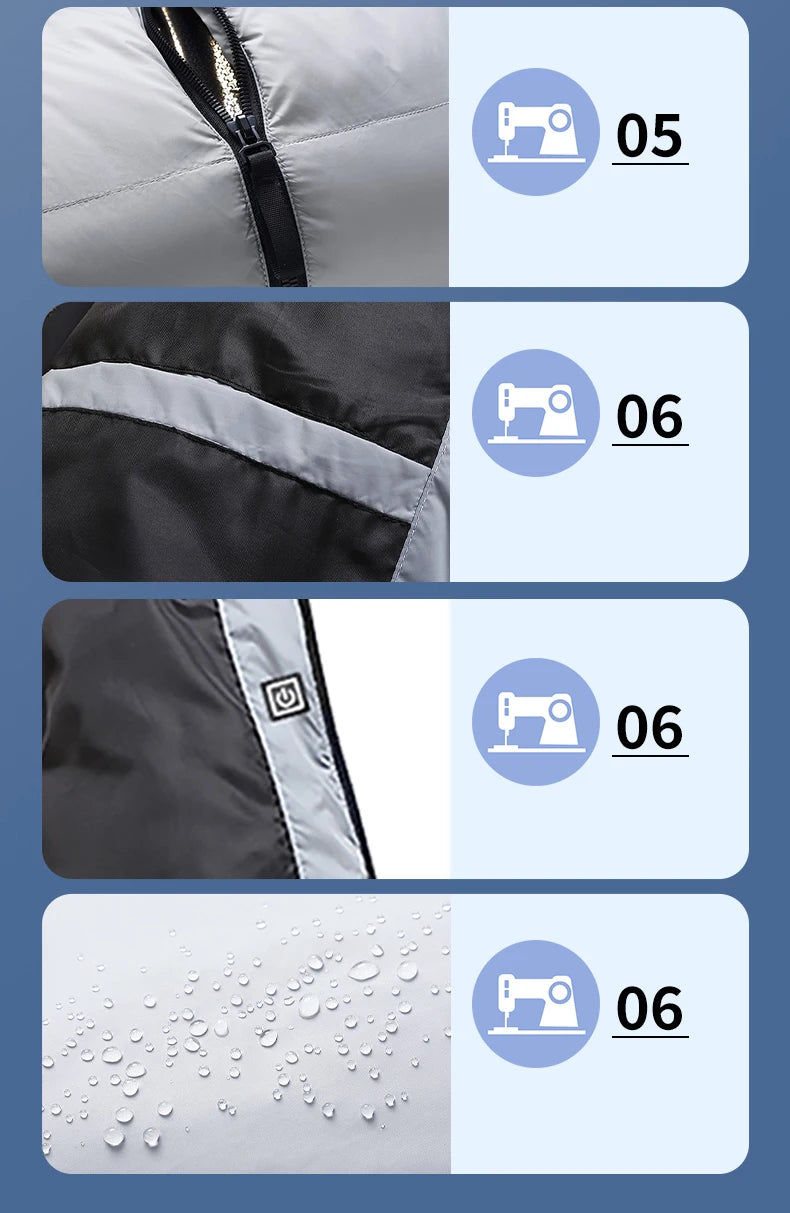 Waterproof Thickened Heated Coat Winter
