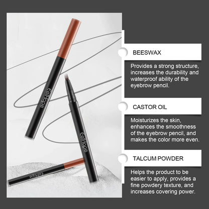 EELHOE 4 Forks Waterproof Eyebrow Pencil Long Lasting