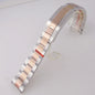 BLIGER Silver Black 20mm Width Stainless Steel Jubilee Watch Strap Bracelet Two Tone Gold/Rose Gold Glide Lock Clasp