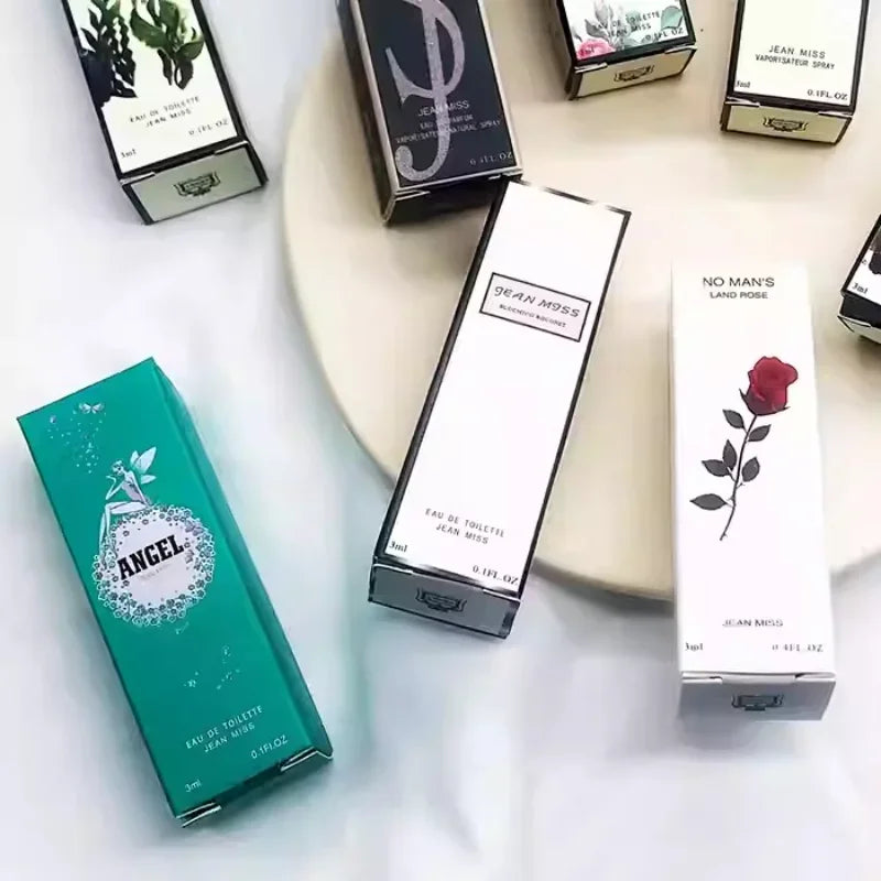 3ml JEAN MISS Pheromone Perfume Eau De Toilette for Women Men Atomizer Art Printed Packaging Lady Sample Long Lasting Perfume
