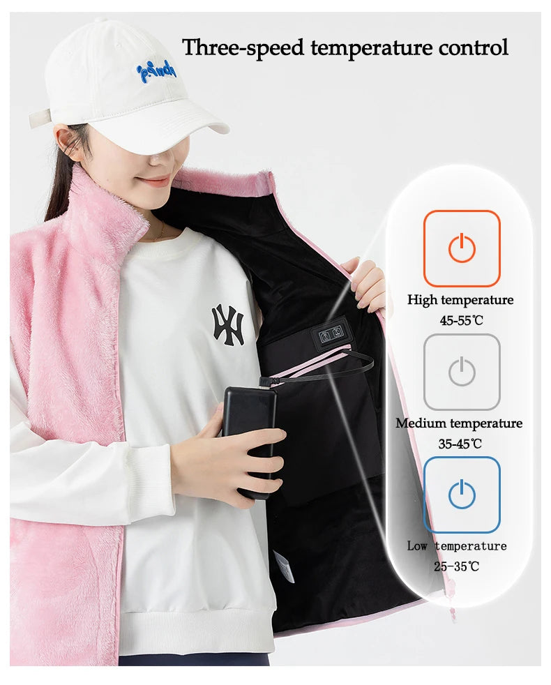 Heating Area Vest Men Women Winter
