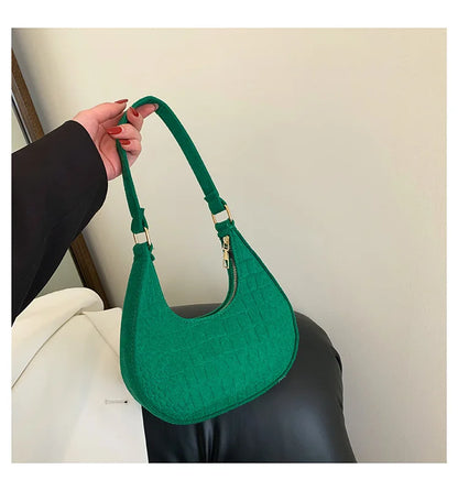Y2k Vintage Women Underarm Bag Korean Casual Cute White Shoulder Bag Ladies Slings